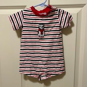 UGA Baby Bulldog Romper